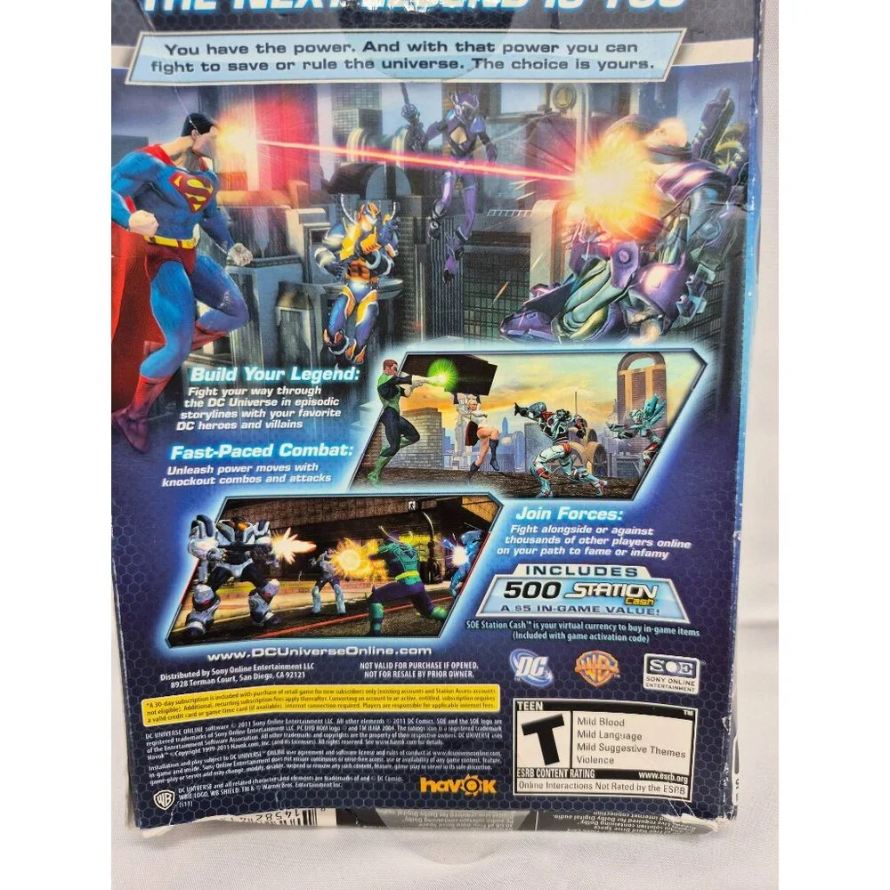Warner Brothers SOE DC Universe Online PC DVD Rom Game Rated T